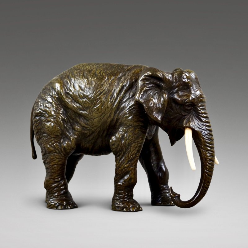 A Bronze Elephant Attributed To Bergmann